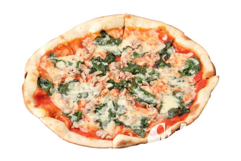 Kuřecí pizza se špenátem - obrázek