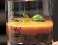 Lilkový kaviár a tomatové gazpacho