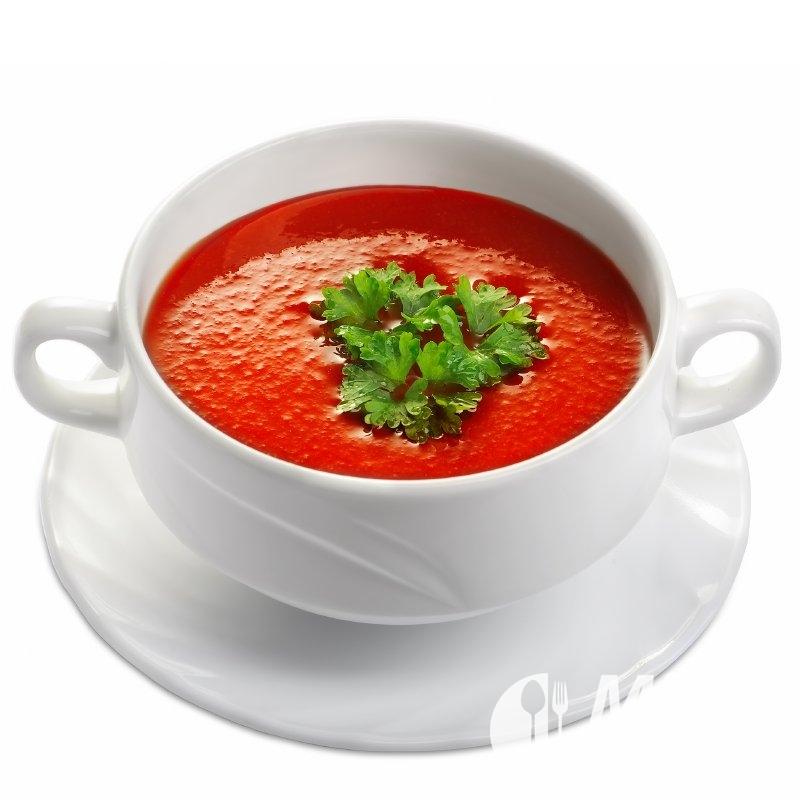 Tomatová polévka s conchiglie