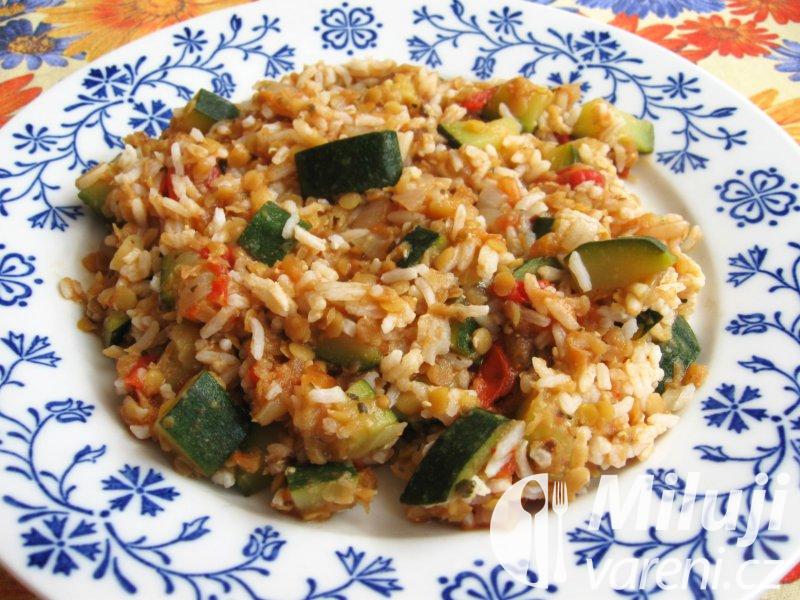 Rýže s čočkou a zeleninou