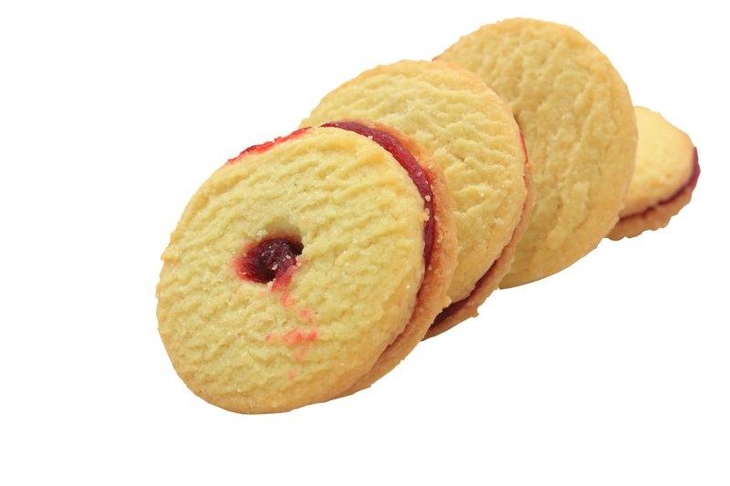 Cukroví plněné malinovou marmeládou - obrázek