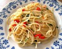 Bleskové špagety olio e aglio