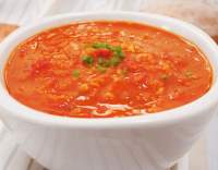 Čočková polévka a rajčaty