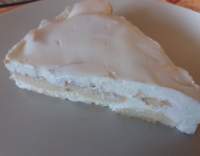 Nepečený bílý dortík